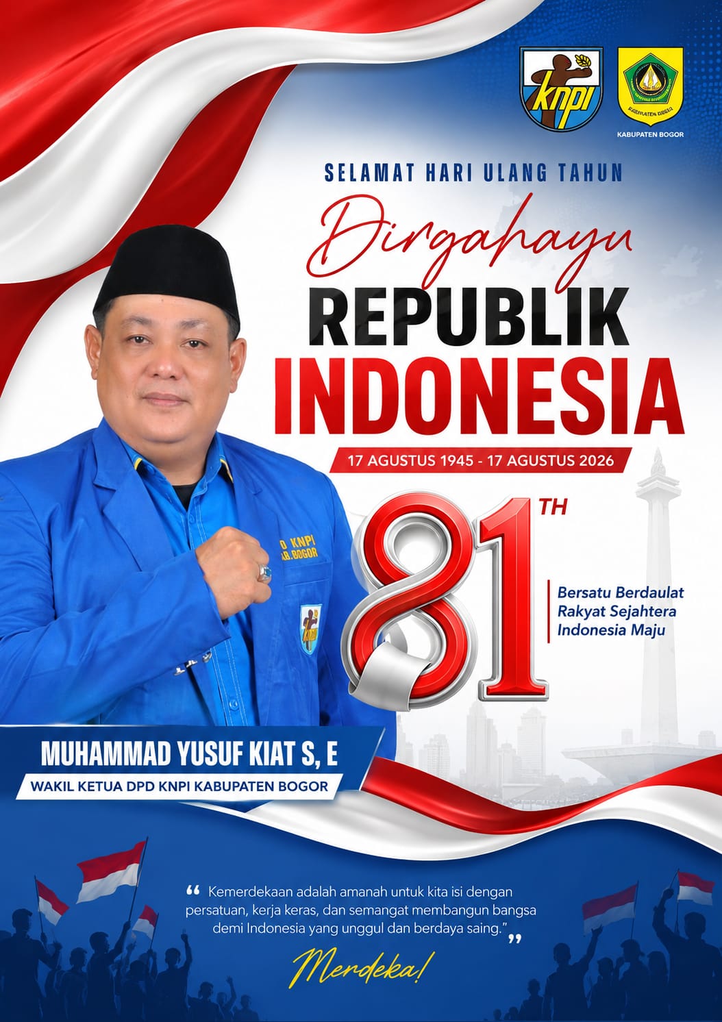 Muhammad Yusuf Kita, Wakil Ketua DPD KNPI Kabupaten Bogor